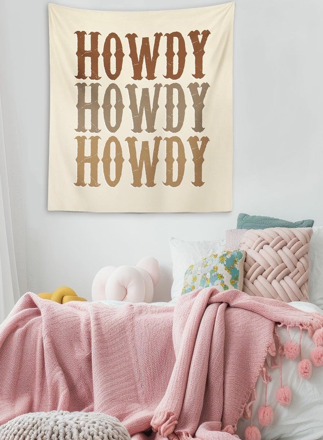 OXW Western Country Tapestry Wall Hanging for Bedroom, Vintage Tapestry, Western Room Decor, Retro Howdy Sign Wall Art, Cowgirl Room Decor, 50x60 Inches - Image 2